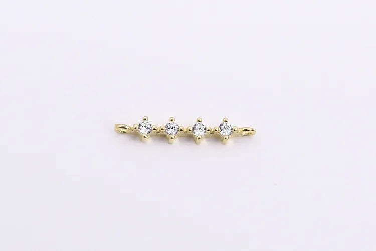 1 Stück 20*3mm 925 Sterling Silber Zirkon Geometrisch Polierte Anhänger Schmuck Zubehör | Shop Nory