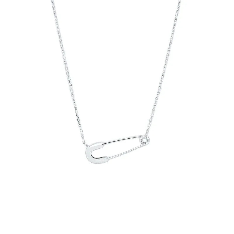 925 Sterling Silver Kabelkette Beschichtung Papierclip Anhänger Halskette | Shop Nory