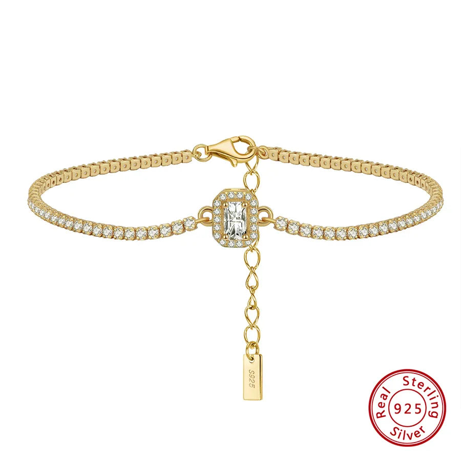 925 Sterlingsilber Tennisarmband Einfacher Stil Klassischer Stil Koreanischer Stil | Shop Nory