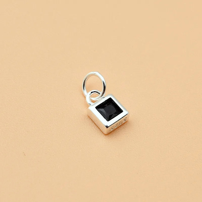 1 Stück 4*6mm Loch 2~2,9mm 925 Sterling Silber Zirkon Geometrisch Polierter Anhänger Schmuck Zubehör | Shop Nory