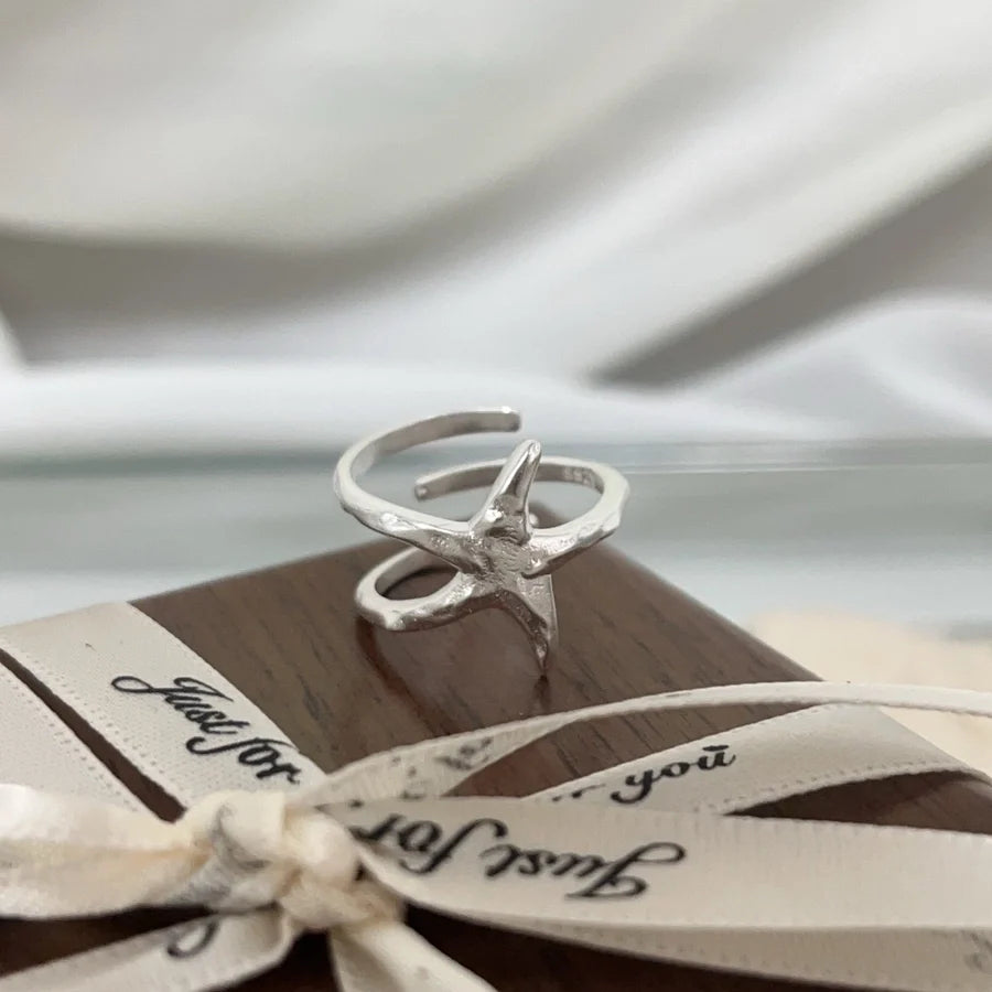925 Sterling Silber Stern Offene Ringe 925 Sterling Silber Ringe | Shop Nory