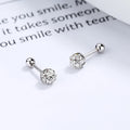 1 Paar 925 Sterling Silber 925 Sterling Silber Ohrringe Runde Schraubverschlüsse Kleine Steckerohrringe | Shop Nory
