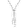 925 Sterling Silber Langlebig Vergoldete Perle Zirkon String Perlen Perlen Geometrische Halskette | Shop Nory