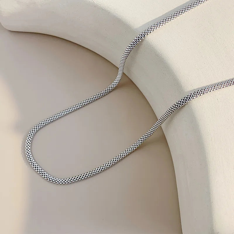 925 Sterlingsilber Langanhaltend Beschichtete Geometrische Halskette | Shop Nory