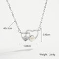 925 Sterling Silver Plated Shell Perlen Zirkon Kabelkette Herzform Halskette | Shop Nory