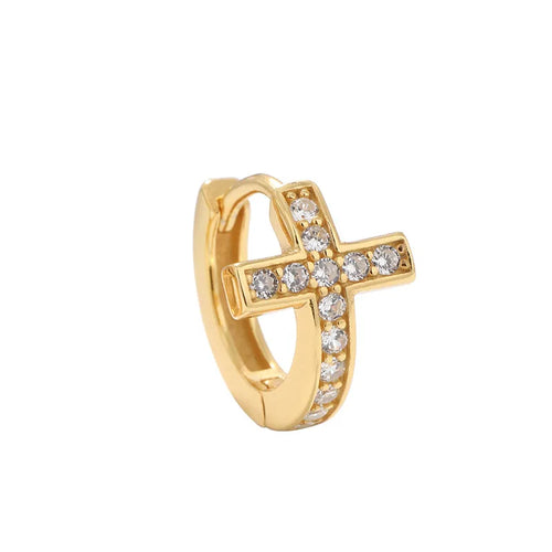 1 Stück 925 Sterling Silber Zirkon Kreuz Ohrringe | Shop Nory