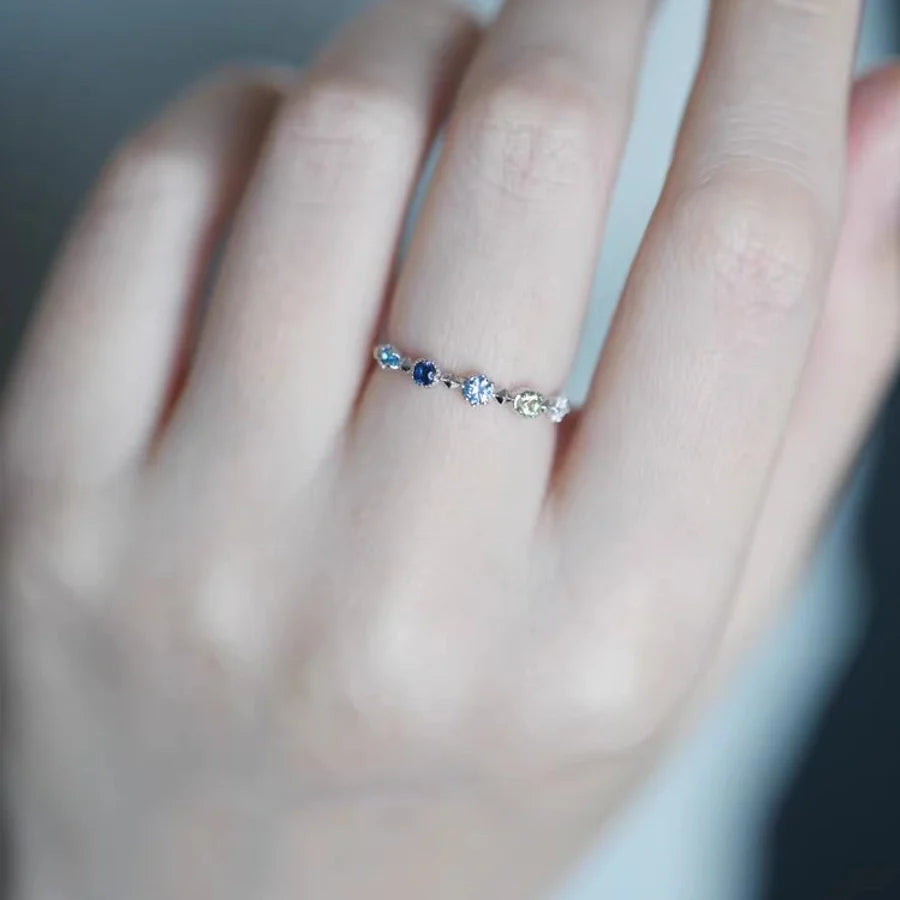 925 Sterling Silber Zirkon Geometrische Offene Ringe 925 Sterling Silber Ringe | Shop Nory