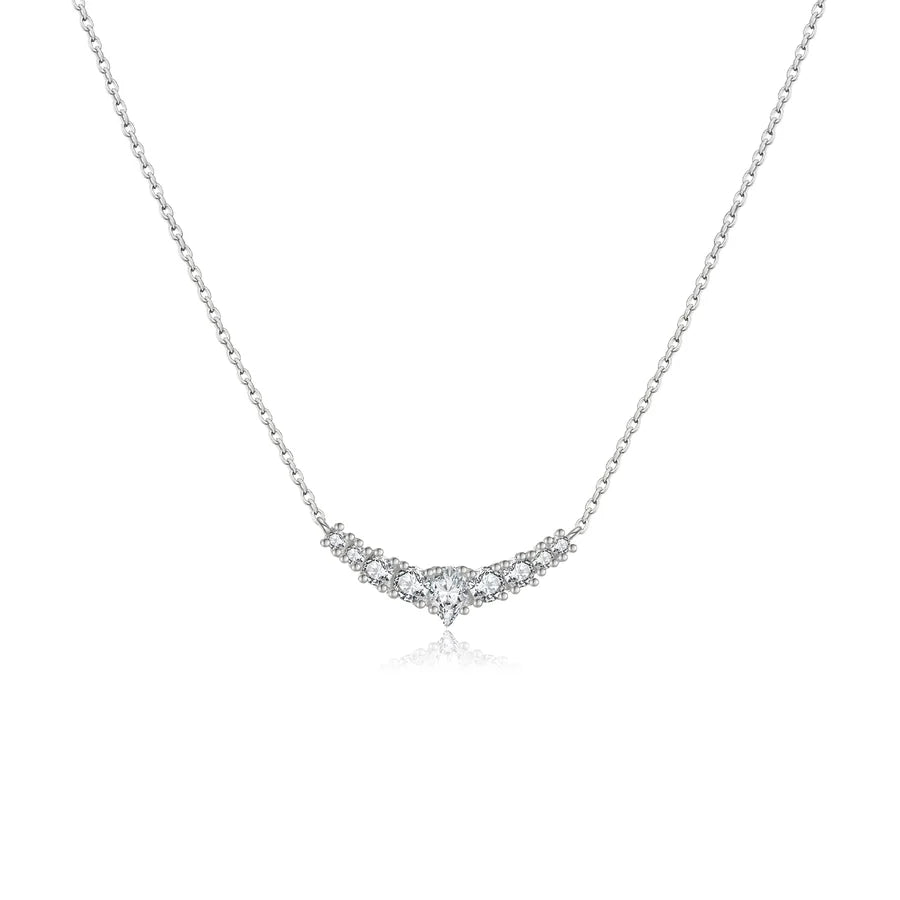 925 Sterling Silber Zirkon Kabelkette Einlage Geometrisches Kreuz Anhänger Halskette | Shop Nory