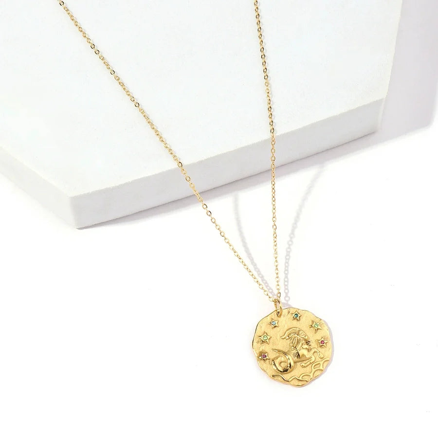 Halskette "Zodiac" in Edelstahl - 18k vergoldet | Shop Nory
