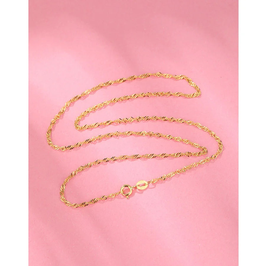 925 Sterling Silver Kabelkette Boxkette Einfarbige Halskette | Shop Nory