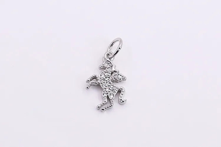 1 Stück 11*10mm Loch 5~5.9mm 925 Sterling Silber Zirkon Polierter Anhänger Schmuck Zubehör | Shop Nory