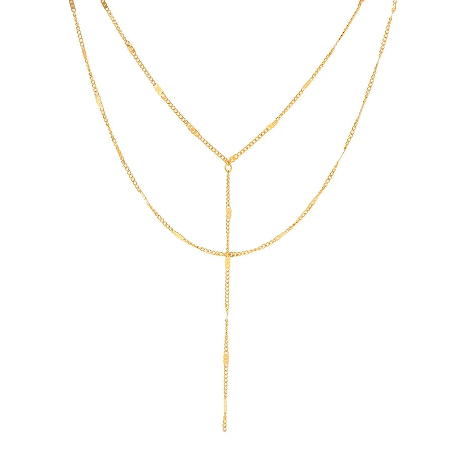 Halskette "Angelika" in Edelstahl dezent - 18k vergoldet | Shop Nory