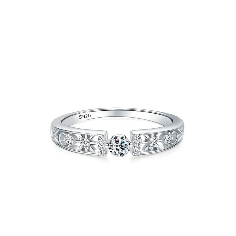 925 Sterlingsilber Zirkon Stern Mond Ringe | Shop Nory
