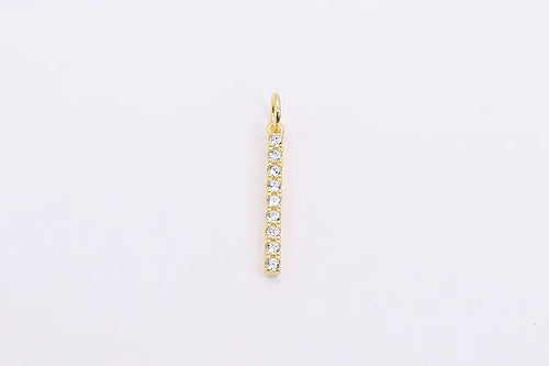 1 Stück 20*2mm 925 Sterling Silber Zirkon Geometrisch Polierter Anhänger Schmuck Zubehör | Shop Nory