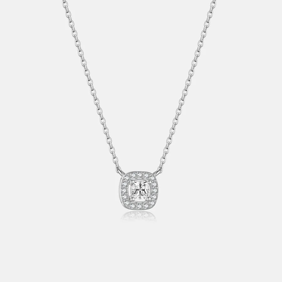 925 Sterling Silber Kleine Zuckerwürfel Halskette Ohrstecker Damen Koreanischer Stil Einfacher Alltags Hohe Qualität Schlüsselbein Kette Neu | Shop Nory