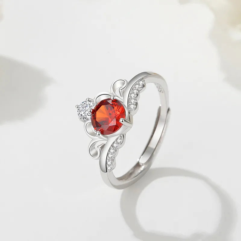 925 Sterlingsilber Zirkon Krone Verstellbarer Ring 925 Sterlingsilber Ringe | Shop Nory