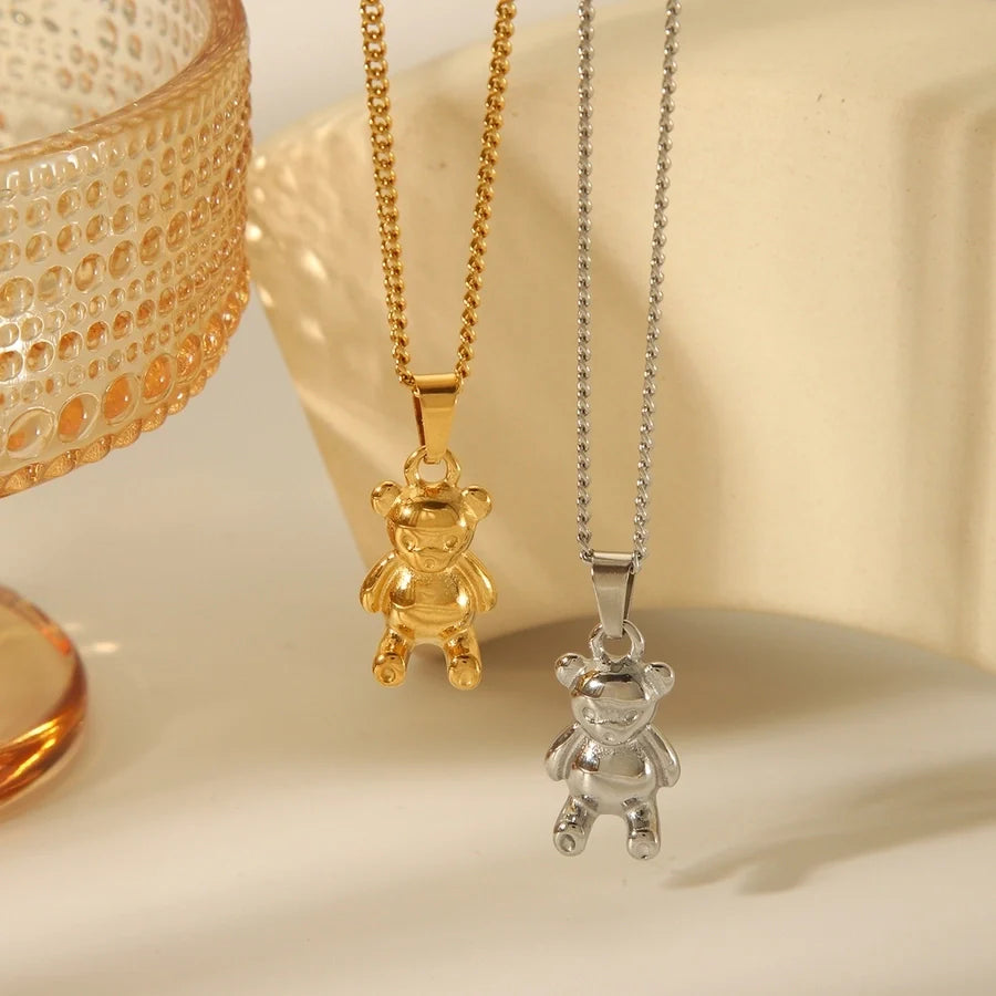 Unisex Halskette Teddy in Edelstahl - 18k vergoldet | Shop Nory