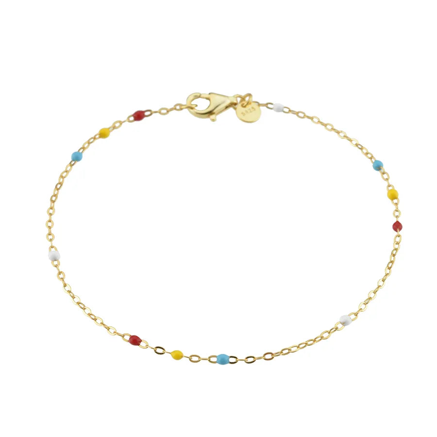 925 Sterling Silver Kabelkettchen Armbänder Einfacher Stil | Shop Nory