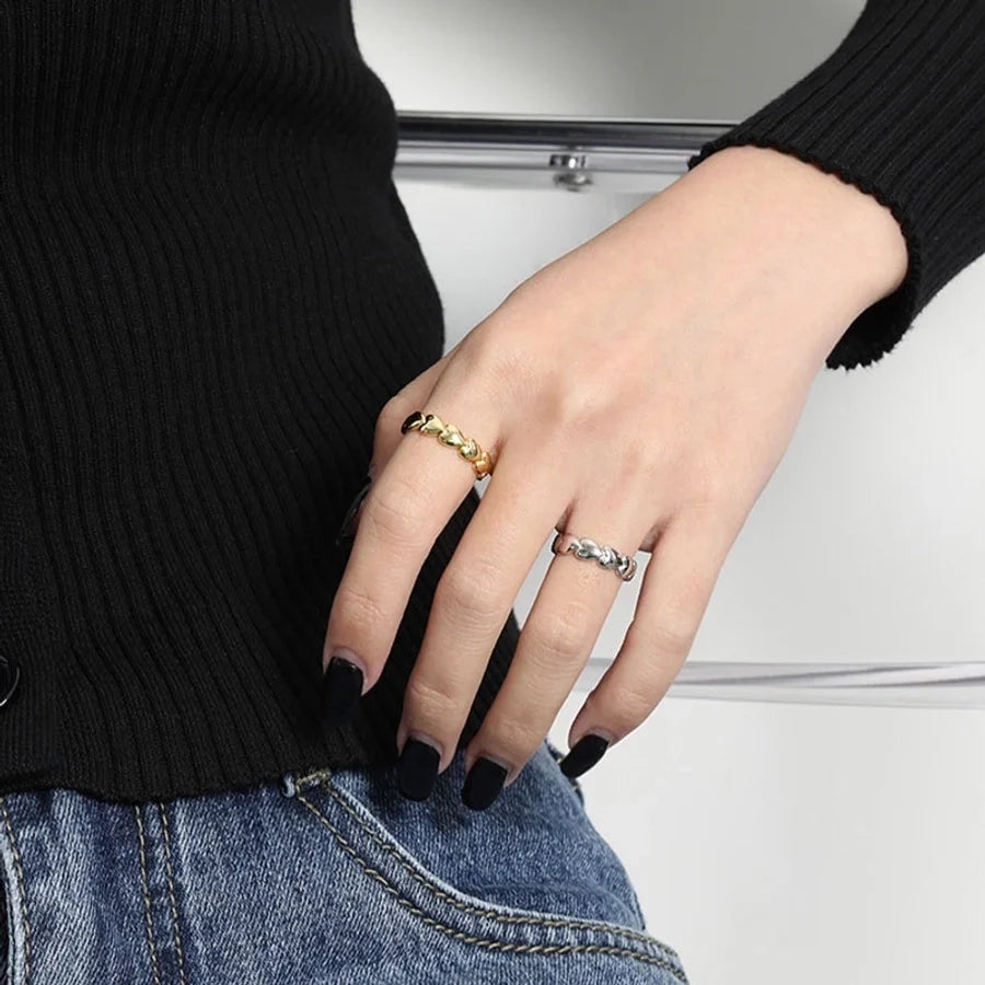 925 Sterling Silber Herzform Offene Ringe 925 Sterling Silber Ringe | Shop Nory