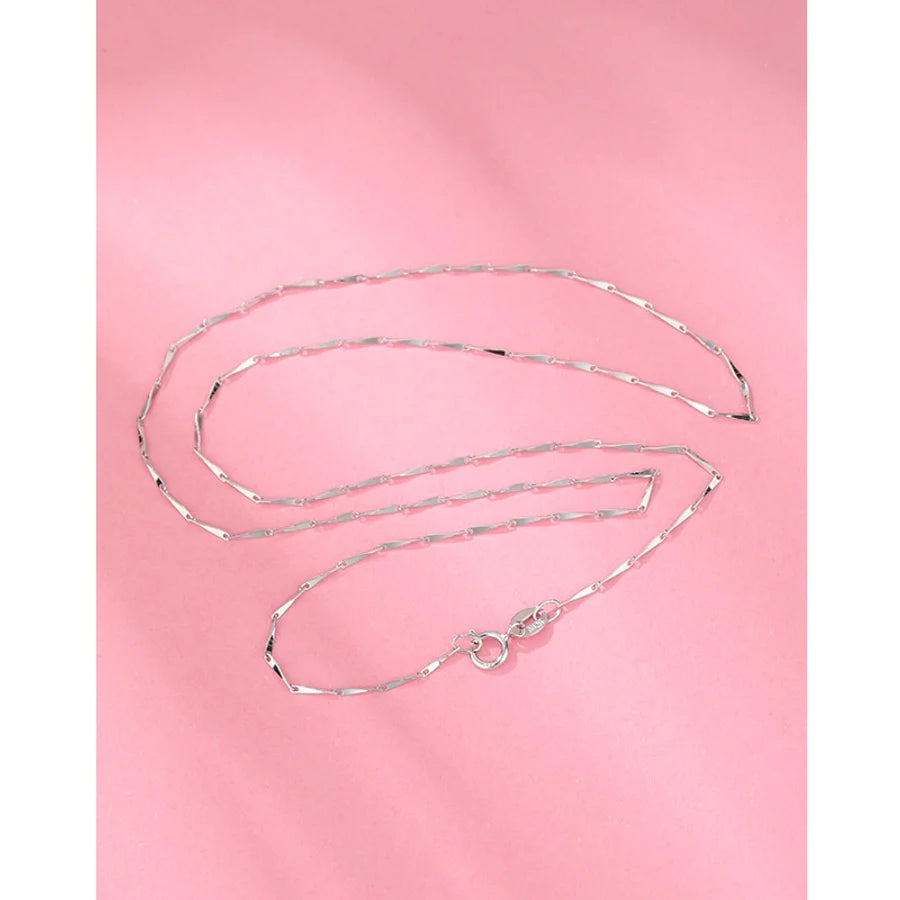925 Sterling Silver Kabelkette Boxkette Einfarbige Halskette | Shop Nory