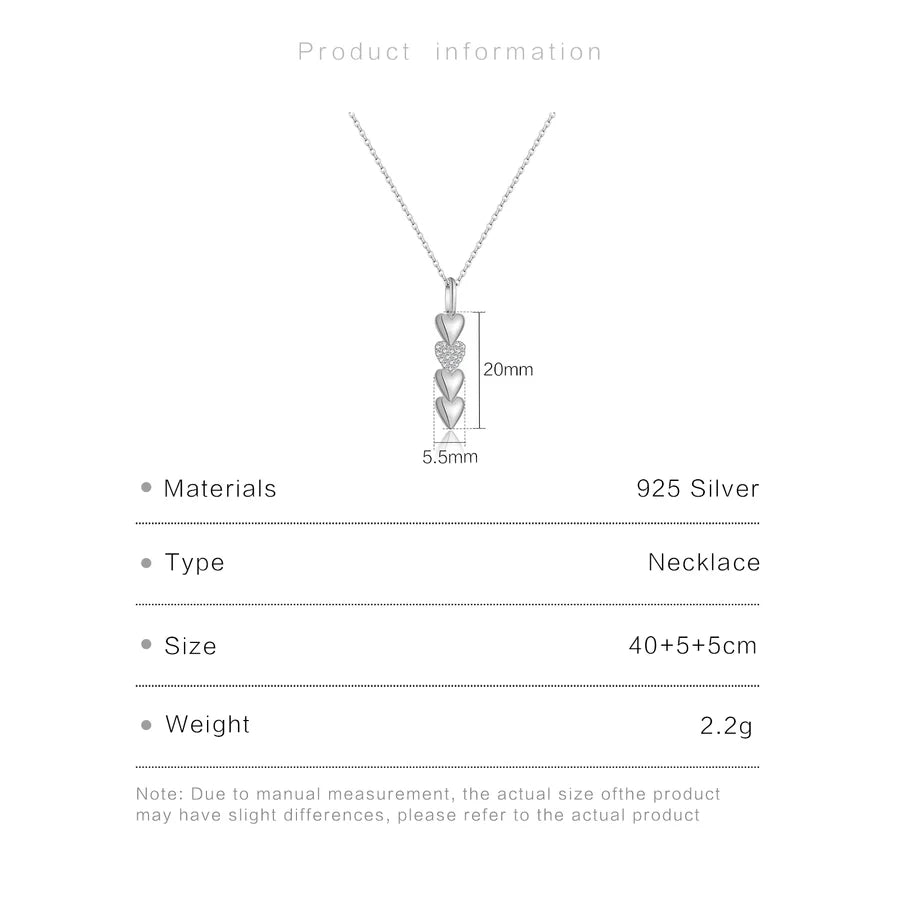 925 Sterling Silber Zirkon Kabelkette Herzform Anhänger Halskette | Shop Nory