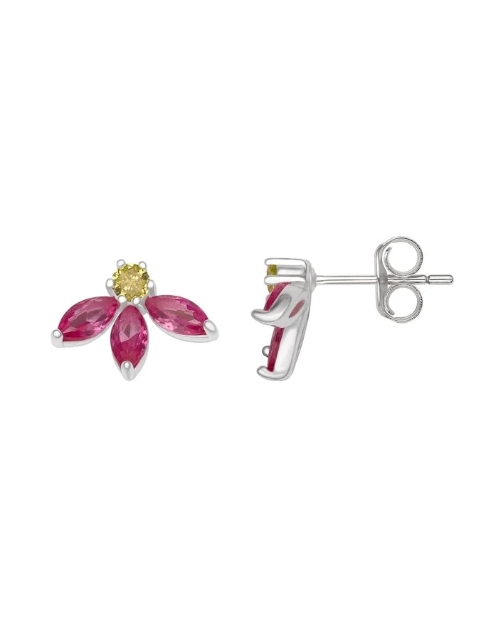 1 Paar Silberfarben 925 Sterlingsilber Zirkon 925 Sterlingsilber Ohrringe Blüten Ohrstecker | Shop Nory