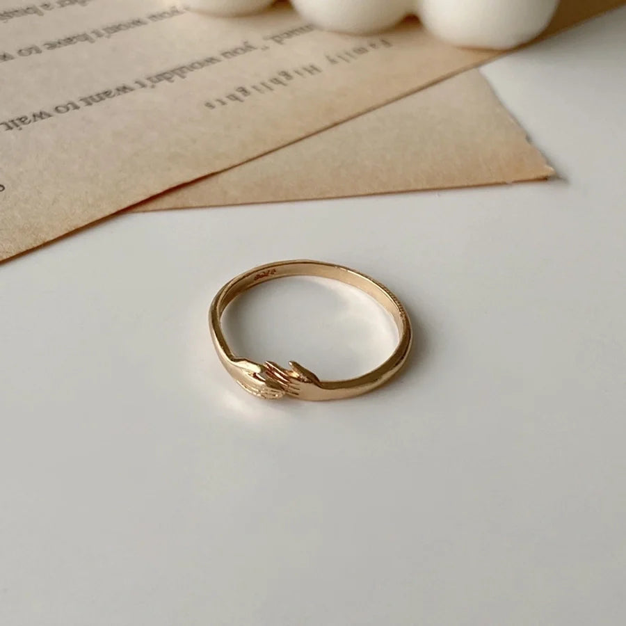 Ring "Hug me" Unisex in Edelstahl - 18k vergoldet | Shop Nory
