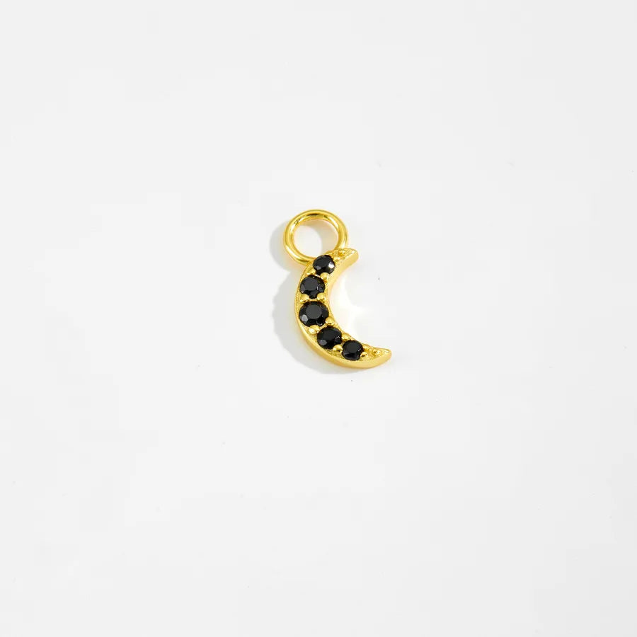 1 Stück 12,5 mm 925 Sterling Silber Zirkon Mond Schlange Polierte Anhänger Schmuck Zubehör | Shop Nory