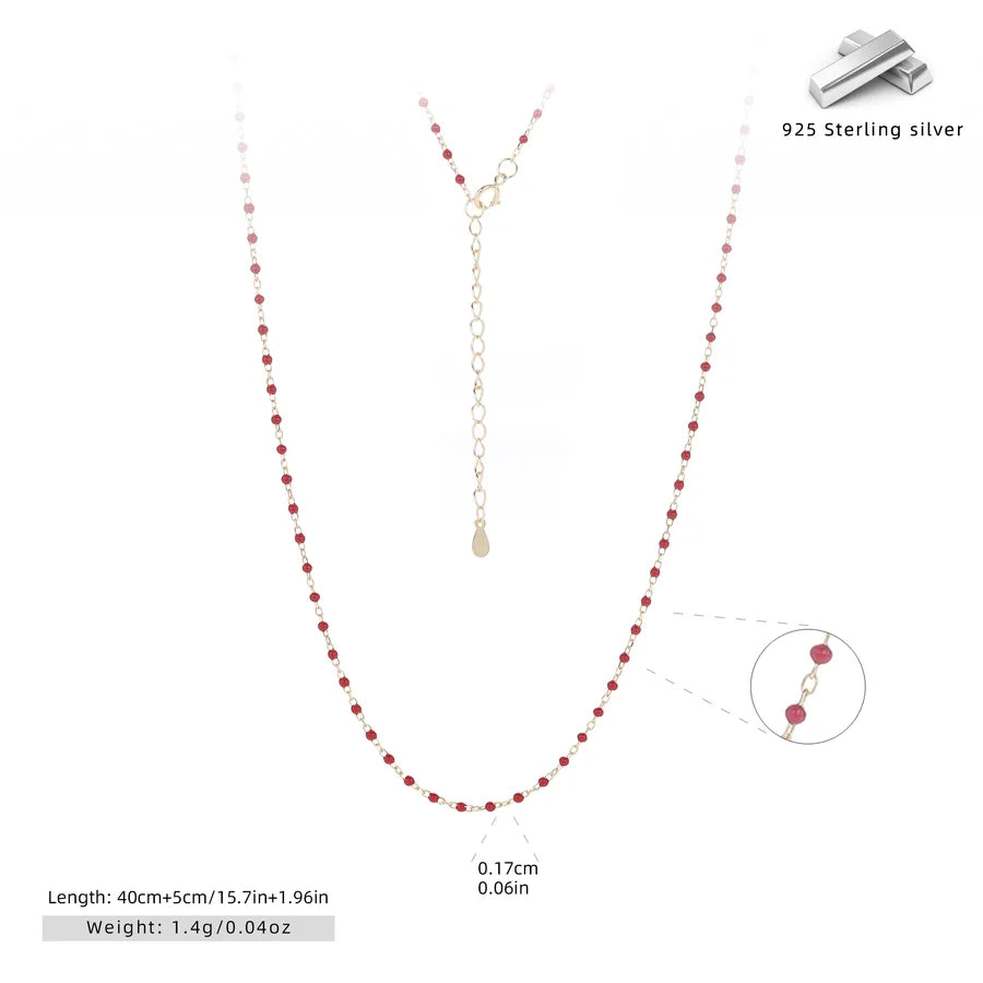925 Sterling Silber Rack Plated Plated Langlebige Plated Kabelkette Geometrische Halskette | Shop Nory
