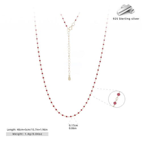 925 Sterling Silber Rack Plated Plated Langlebige Plated Kabelkette Geometrische Halskette | Shop Nory