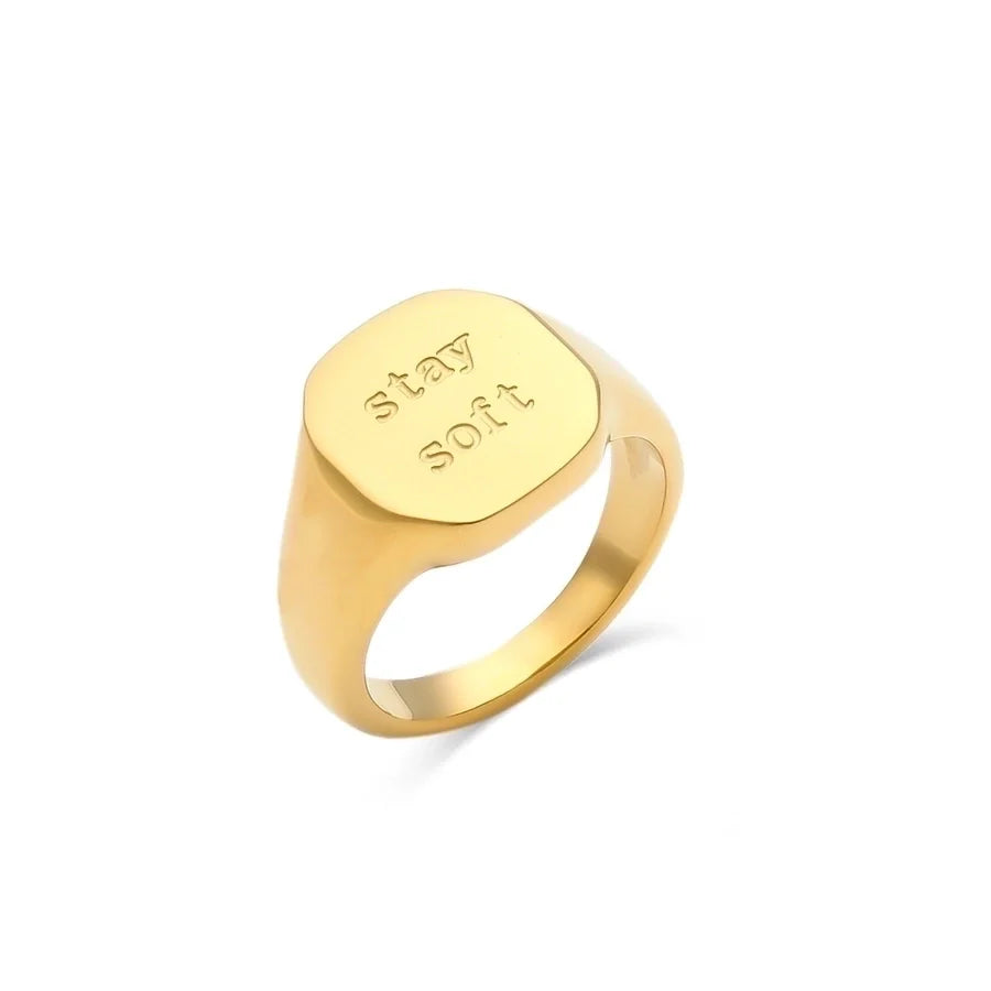 Statement Ring in Edelstahl - 18k vergoldet | Shop Nory