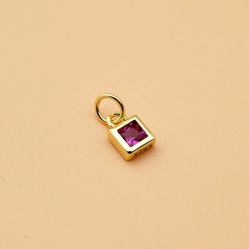 1 Stück 4*6mm Loch 2~2,9mm 925 Sterling Silber Zirkon Geometrisch Polierter Anhänger Schmuck Zubehör | Shop Nory