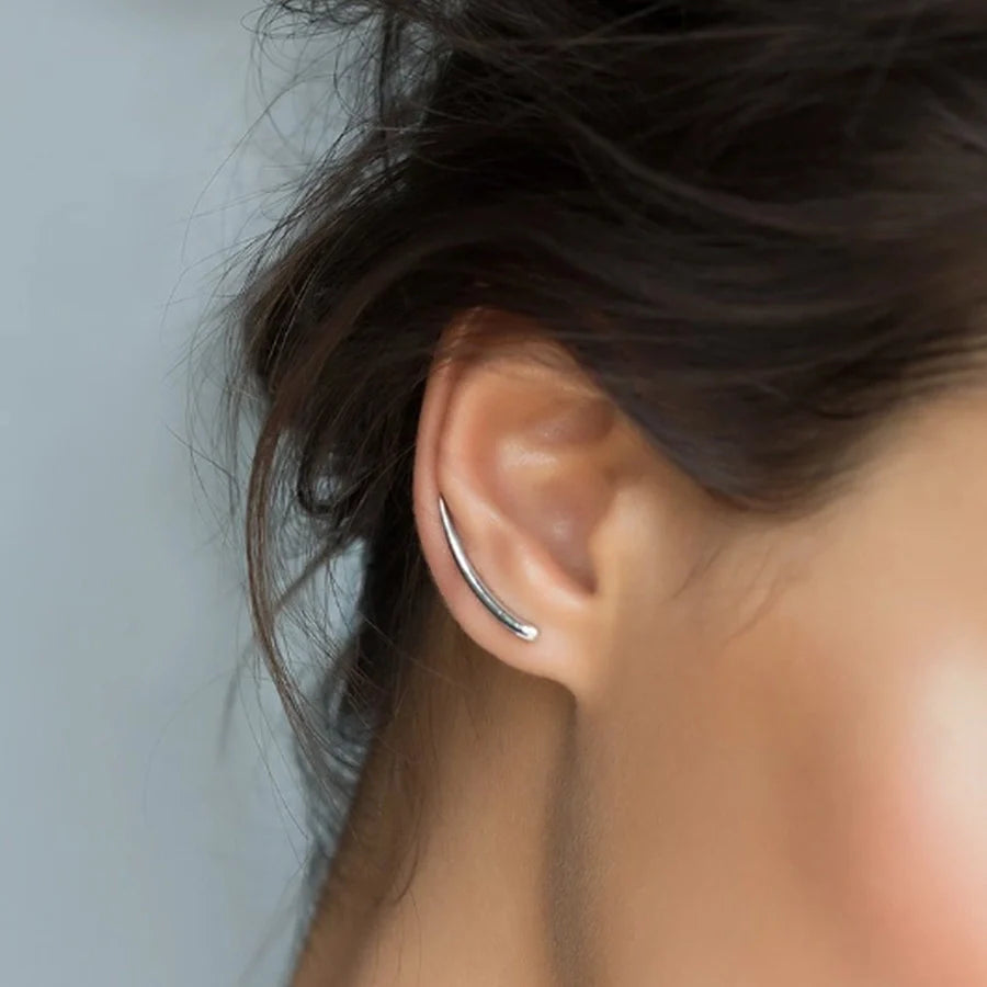 1 Paar 18K Goldbeschichtete Weißgoldbeschichtete 925 Sterling Silber Zirkon 925 Sterling Silber Ohrringe Geometrische Ohrstecker | Shop Nory