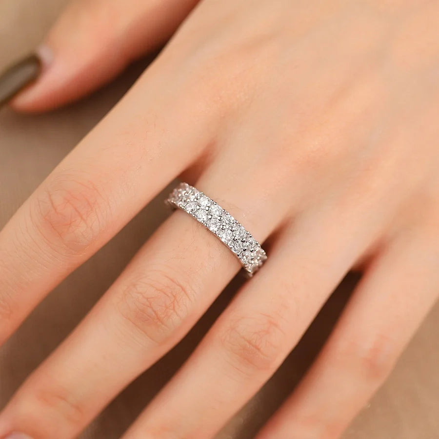 925 Sterling Silber Zirkon Runde Ringe 925 Sterling Silber Ringe | Shop Nory