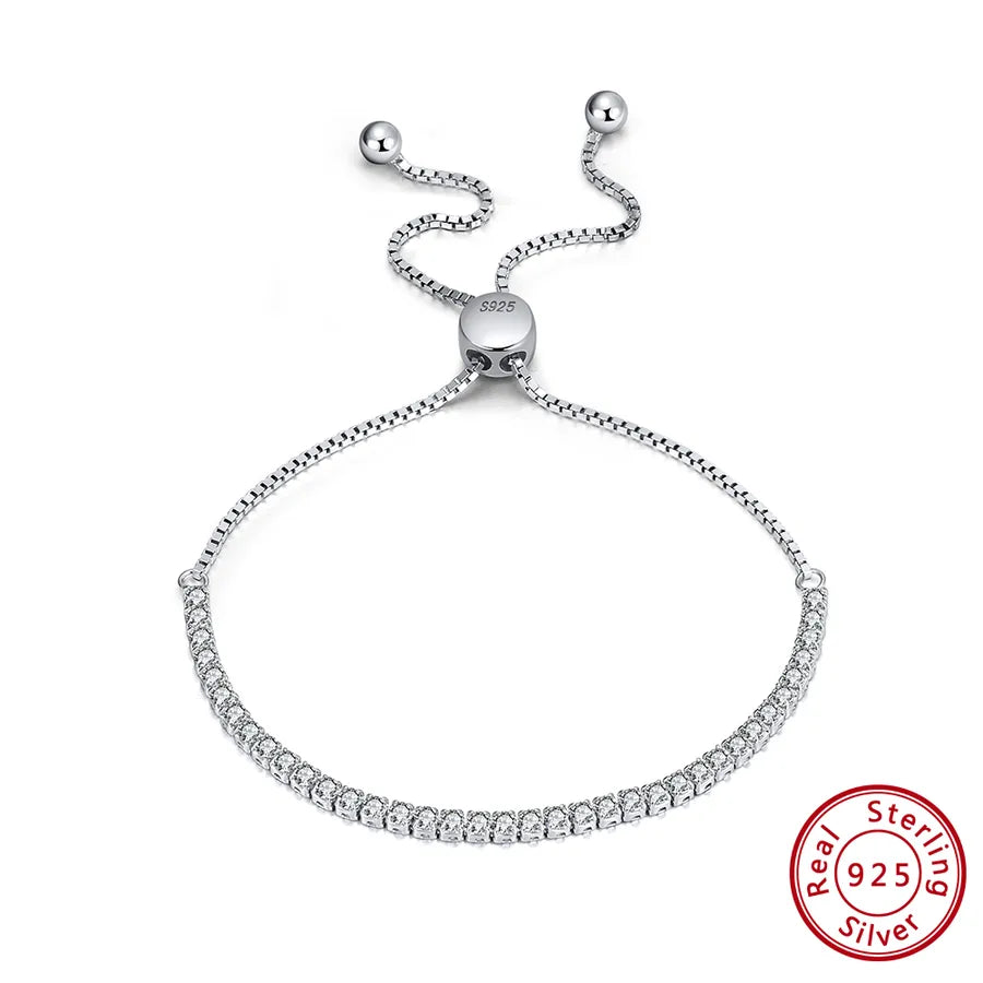 925 Sterling Silver Tennisarmband Japanischer Stil Klassischer Stil Koreanischer Stil | Shop Nory