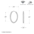 1 Paar 18K Goldbeschichtete Weißgoldbeschichtete Rhodinierte 925 Sterling Silber Zirkon 925 Sterling Silber Ohrringe Runde Ohrringe | Shop Nory