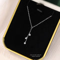 925 Sterling Silber Zirkon Kabelkette Beschichtung Quaste Anhänger Halskette | Shop Nory