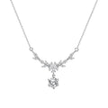 925 Sterling Silber Zirkon Kabelkette Einlage Korn Anhänger Halskette | Shop Nory