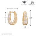 1 Paar 18K Gold Beschichtet Weißgold Beschichtet Rhodium Beschichtet 925 Sterling Silber Zirkon 925 Sterling Silber Ohrringe Geometrische Ohrringe | Shop Nory