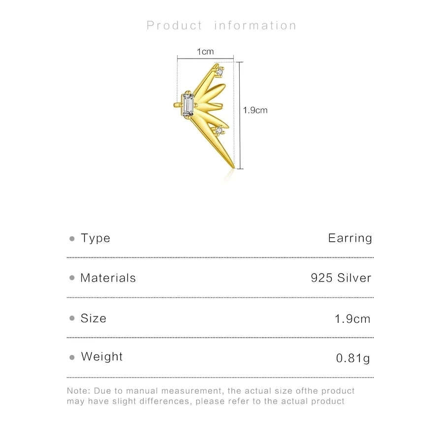 1 Stück 18K vergoldet Weißgold vergoldet 925 Sterling Silber Zirkon 925 Sterling Silber Ohrringe Einfarbige Ohrmanschetten | Shop Nory