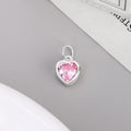 1 Stück 7.2*9mm 925 Sterling Silber Zirkon Herzform Polierter Anhänger Schmuck Zubehör | Shop Nory