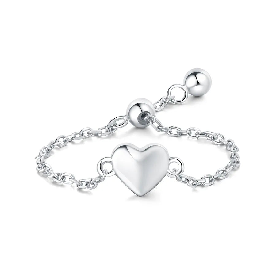 925 Sterling Silver Zirkon Herzform Offene Ringe 925 Sterling Silver Ringe | Shop Nory