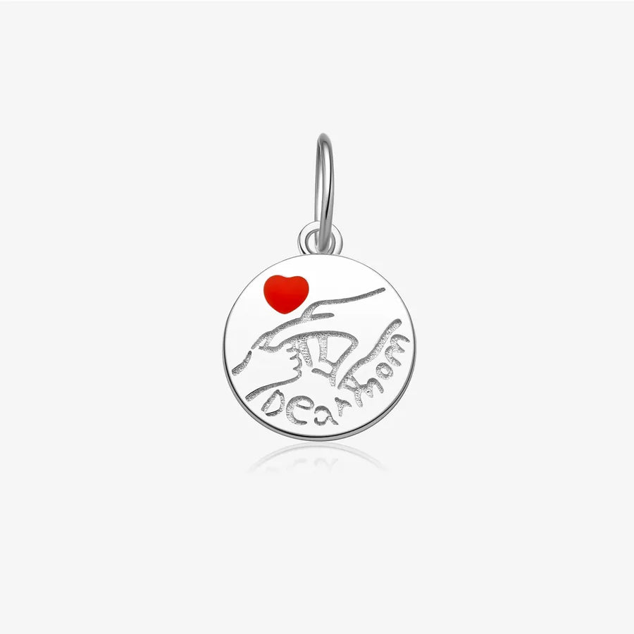 1 Stück Durchmesser 10mm 925 Sterling Silber Epoxy Weißgold plattiert Menschliches Herzform Polierter Anhänger Schmuck Zubehör | Shop Nory