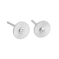K Gold Plated White Gold Plated 925 Sterling Silver Zircon 925 Sterling Silver Ohrringe Runde Astrolabium Ohrstecker | Shop Nory