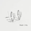 1 Paar Weißgold Beschichtet 925 Sterling Silber Zirkon 925 Sterling Silber Ohrringe Runde Ohrringe | Shop Nory