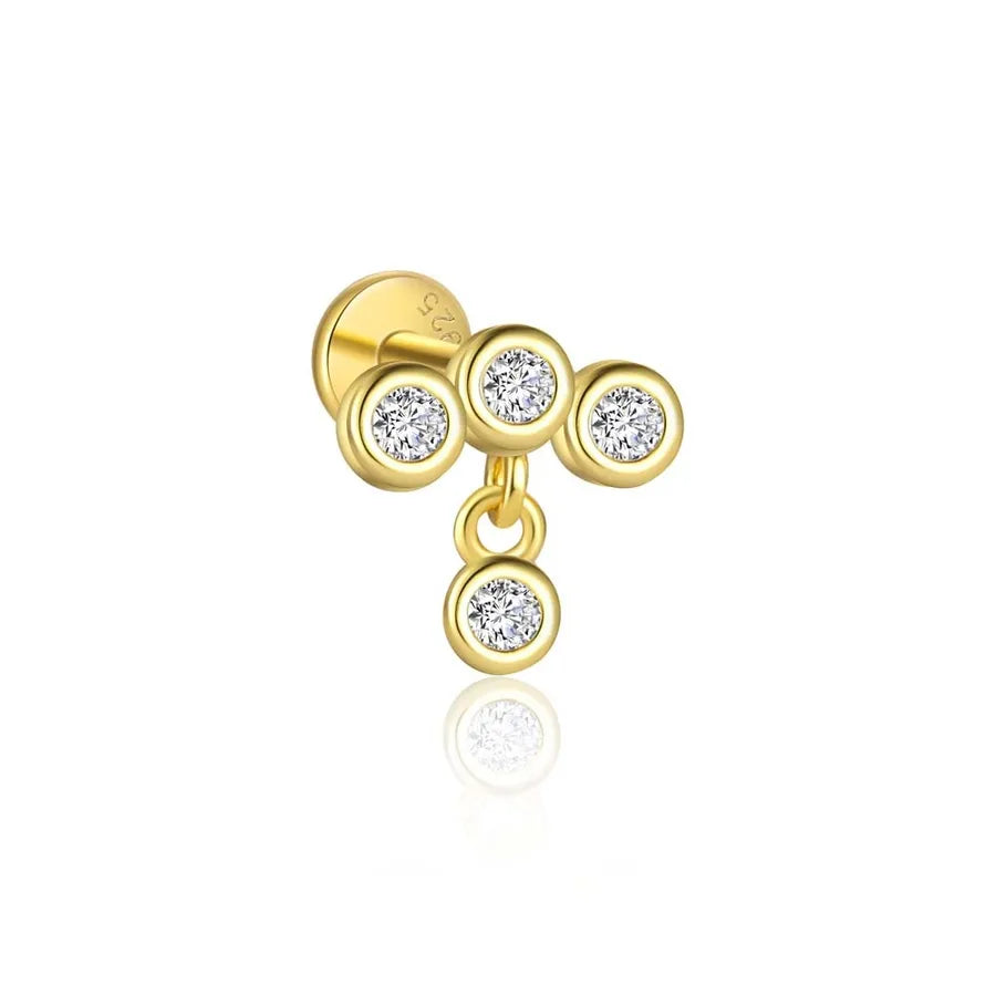 1 Stück 3 Stück 925 Sterling Silber Zirkon Runde Creolen Ohrringe Tropfenohrringe Ohrstecker | Shop Nory