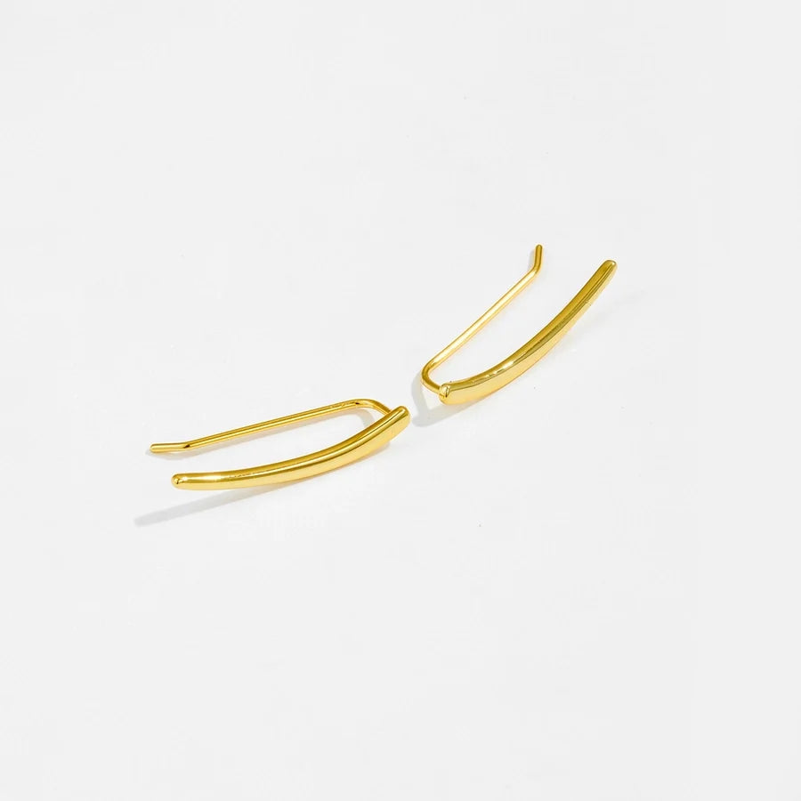 1 Paar 18K Goldbeschichtete Weißgoldbeschichtete 925 Sterling Silber Zirkon 925 Sterling Silber Ohrringe Geometrische Ohrstecker | Shop Nory