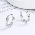 1 Paar 925 Sterling Silber Zirkon 925 Sterling Silber Ohrringe Geometrische Hoop Ohrringe | Shop Nory