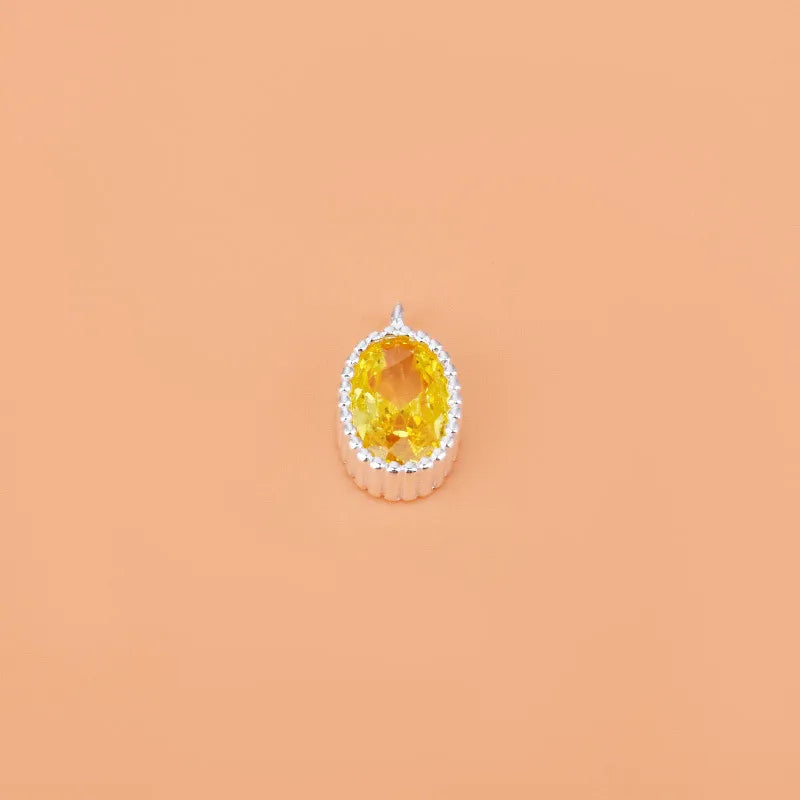 1 Stück 8.8*5.2mm Loch Unter 1mm 925 Sterling Silber Zirkon Geometrisch Polierte Anhänger Schmuck Zubehör | Shop Nory