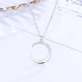 925 Sterling Silber Kabelkette Beschichtung Mondanhänger Halskette | Shop Nory
